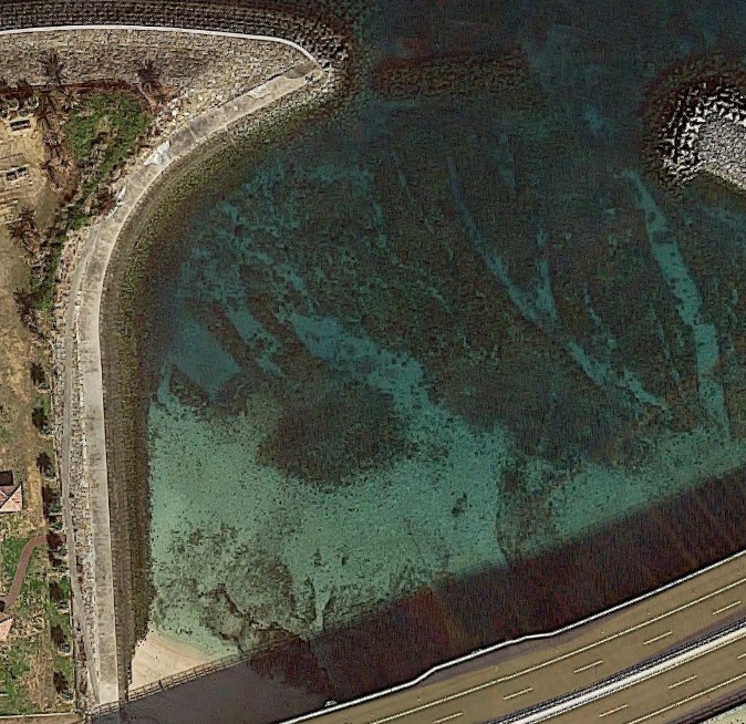 うみそら公園 航空写真（水深）